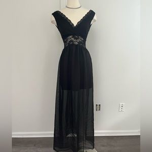NWT black sheer dress